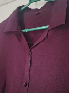 Stylish Purple Button-Up Shirt