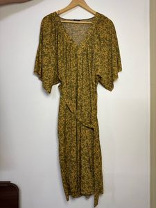 Vintage Style Floral Print kaftan Dress