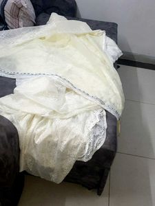 Elegant Lace Overlay Fabric