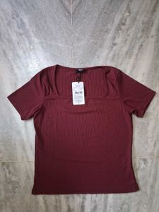 Ribbed Square Neck Crop Top