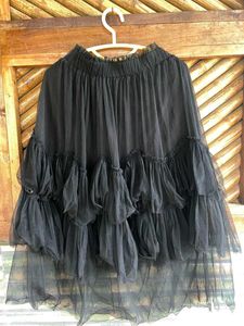 Black Ruffled Tulle Skirt