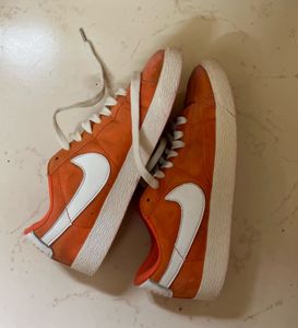 Nike Orange Suede Sneakers