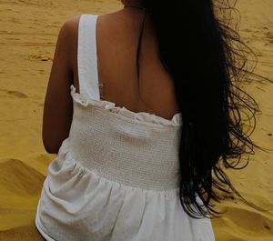 White Smocked Bodice Sundress