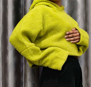 Cozy Teddy Fleece Cropped Hoodie