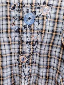 Premium German Export Embroidered Plaid Shirt ✨