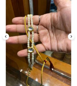 Elegant Pearl Necklace with Stone Accents