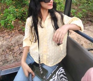 Light Yellow Embroidered Shirt