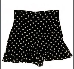 Chic Polka Dot Wrap Skirt