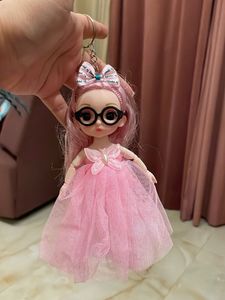 Cute Pink Doll Keychain