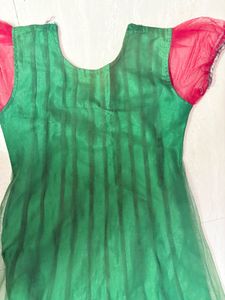Green Embroidered Anarkali Kurta