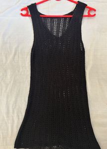 Black Crochet Tank Top