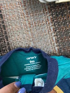 Carter Romper - Blue Green