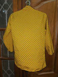 Mustard Yellow Formal Tie Up Top
