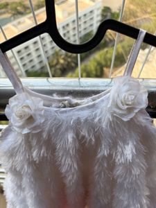 Adorable White Faux Fur Dress