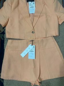 Zara Peach Co-ord Set - New