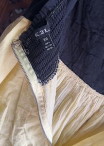 Embellished Black &amp; Yellow Mini Dress