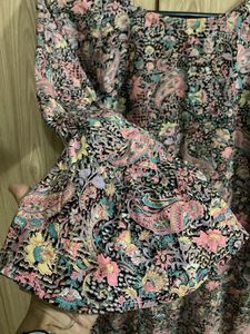 Elegant Floral Print Kurta