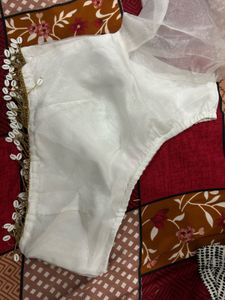 White blouse with one shoulder off