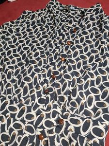 Patterned Button-Down Shirt