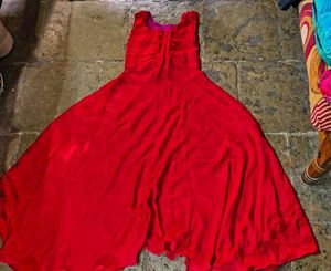 Elegant Red Flowy Maxi Dress