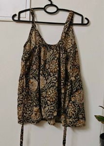 Bohemian Floral Print Peplum Top