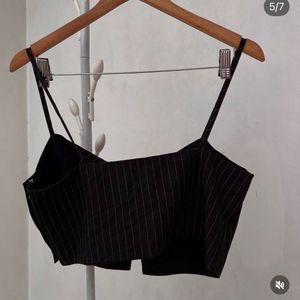 Pinstripe Corset Top