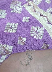 Elegant Purple Embroidered Dupatta