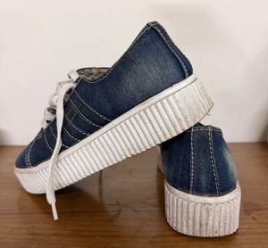 Denim Platform Sneakers