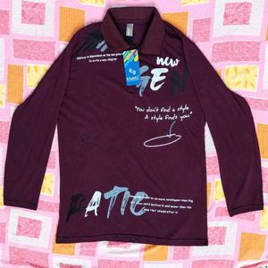 New Trendy Collar Full sleeve tshirt Men