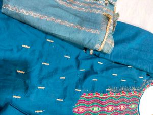Elegant Teal Embroidered Salwar Suit