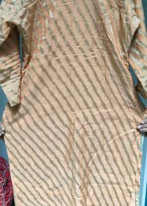 Peach Embroidered Kurta