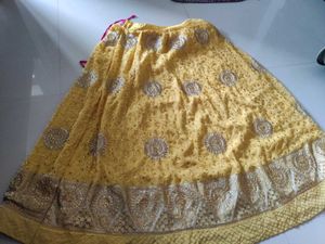 Yellow Embroidered Lehenga Choli Set