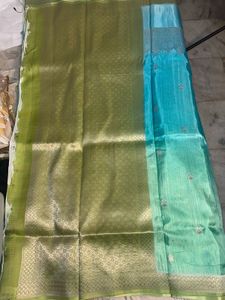 Beautiful Blue Art Silk Saree