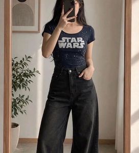 Star Wars Black Graphic T-Shirt Galaxy Print