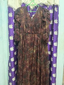 Elegant Floral Print Maxi Dress