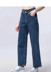 Trendy High-Waisted Wide Leg Jeans