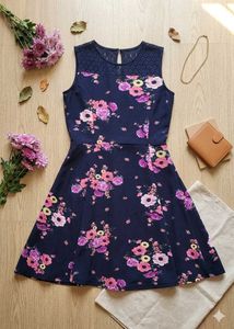 Floral Print Lace Dress