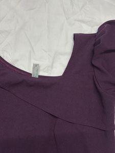 Stylish Purple Puff Sleeve Top