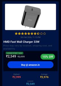 original HMD 33w fast Charger Adapter type C