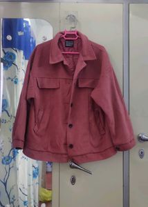 Oversized Pink Corduroy Jacket