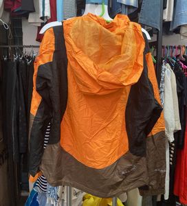 Orange Hooded Sport Jacket