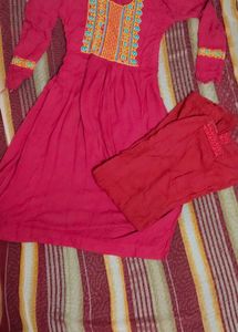 Embroidered Red Ethnic Blouse