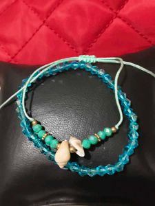 Beach Seashell, crystal stone Bracelet