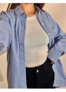 Blue Striped Button-Down Shirt