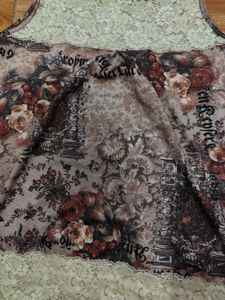 Floral Lace Trim Tank Top