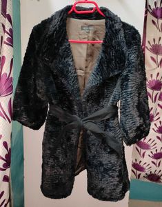 Chic Black Faux Fur Coat