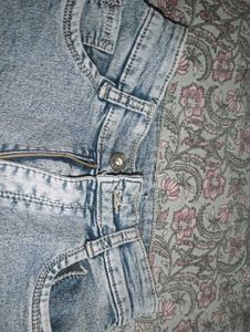 Wide Leg Blue Denim Jeans