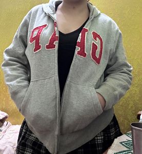 GAP Hoodie - Grey with Red Logo