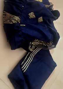 Royal Blue Sharara Kurti Dress✨