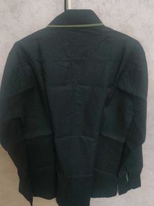 Zara Man Green Textured Shirt